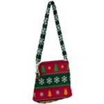 Christmas Time Pattern Christmas Ornament Zipper Messenger Bag