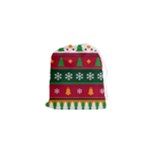 Christmas Time Pattern Christmas Ornament Drawstring Pouch (XS)