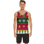 Christmas Time Pattern Christmas Ornament Men s Wide Collar Tank Top