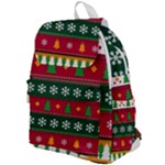 Christmas Time Pattern Christmas Ornament Top Flap Backpack