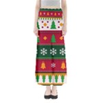 Christmas Time Pattern Christmas Ornament Full Length Maxi Skirt