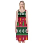 Christmas Time Pattern Christmas Ornament Midi Sleeveless Dress