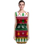 Christmas Time Pattern Christmas Ornament Classic Sleeveless Midi Dress