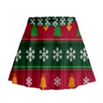 Christmas Time Pattern Christmas Ornament Mini Flare Skirt