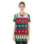 Christmas Time Pattern Christmas Ornament Skirt Hem Sports Top