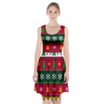 Christmas Time Pattern Christmas Ornament Racerback Midi Dress