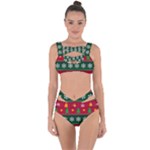 Christmas Time Pattern Christmas Ornament Bandaged Up Bikini Set 