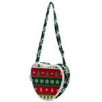 Christmas Time Pattern Christmas Ornament Heart Shoulder Bag