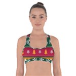 Christmas Time Pattern Christmas Ornament Cross Back Sports Bra