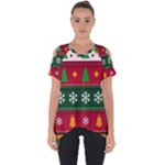 Christmas Time Pattern Christmas Ornament Cut Out Side Drop T-Shirt