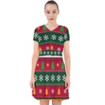 Christmas Time Pattern Christmas Ornament Adorable in Chiffon Dress