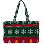 Christmas Time Pattern Christmas Ornament Canvas Work Bag