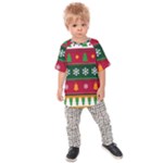 Christmas Time Pattern Christmas Ornament Kids  Raglan T-Shirt