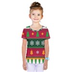 Christmas Time Pattern Christmas Ornament Kids  One Piece T-Shirt