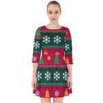 Christmas Time Pattern Christmas Ornament Smock Dress