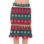 Christmas Time Pattern Christmas Ornament Short Mermaid Skirt