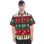 Christmas Time Pattern Christmas Ornament Men s Short Sleeve Shirt