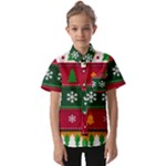 Christmas Time Pattern Christmas Ornament Kids  Short Sleeve Shirt