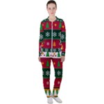 Christmas Time Pattern Christmas Ornament Casual Jacket and Pants Set