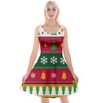 Christmas Time Pattern Christmas Ornament Reversible Velvet Sleeveless Dress