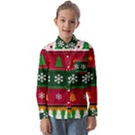 Christmas Time Pattern Christmas Ornament Kids  Long Sleeve Shirt