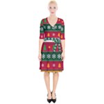 Christmas Time Pattern Christmas Ornament Wrap Up Cocktail Dress