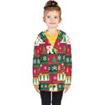 Christmas Time Pattern Christmas Ornament Kids  Double Breasted Button Coat