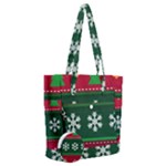 Christmas Time Pattern Christmas Ornament Everyday Shoulder Bag with Pouch Bag