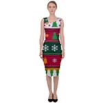 Christmas Time Pattern Christmas Ornament Sleeveless Pencil Dress