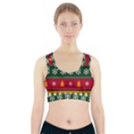 Christmas Time Pattern Christmas Ornament Sports Bra With Pocket