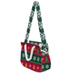 Christmas Time Pattern Christmas Ornament Rope Handles Shoulder Strap Bag