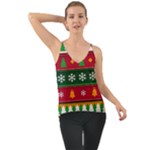 Christmas Time Pattern Christmas Ornament Chiffon Cami