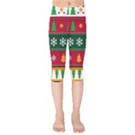 Christmas Time Pattern Christmas Ornament Kids  Capri Leggings 