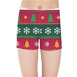 Christmas Time Pattern Christmas Ornament Kids  Sports Shorts