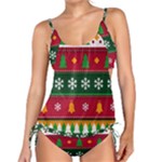 Christmas Time Pattern Christmas Ornament Tankini Set