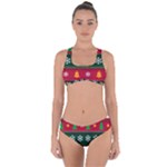 Christmas Time Pattern Christmas Ornament Criss Cross Bikini Set