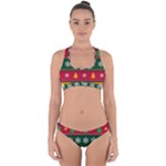 Christmas Time Pattern Christmas Ornament Cross Back Hipster Bikini Set