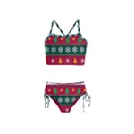 Christmas Time Pattern Christmas Ornament Girls  Tankini Swimsuit