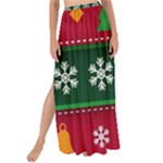 Christmas Time Pattern Christmas Ornament Maxi Chiffon Tie-Up Sarong