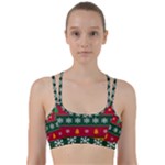 Christmas Time Pattern Christmas Ornament Line Them Up Sports Bra