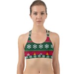 Christmas Time Pattern Christmas Ornament Back Web Sports Bra