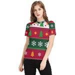 Christmas Time Pattern Christmas Ornament Women s Short Sleeve Rash Guard