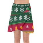 Christmas Time Pattern Christmas Ornament Wrap Front Skirt