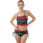 Christmas Time Pattern Christmas Ornament Mini Tank Bikini Set