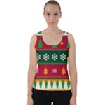 Christmas Time Pattern Christmas Ornament Velvet Tank Top