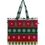 Christmas Time Pattern Christmas Ornament Canvas Travel Bag