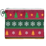 Christmas Time Pattern Christmas Ornament Canvas Cosmetic Bag (XXL)