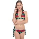 Christmas Time Pattern Christmas Ornament Tie It Up Bikini Set