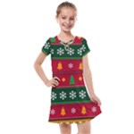 Christmas Time Pattern Christmas Ornament Kids  Cross Web Dress