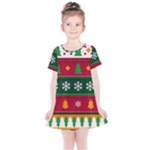 Christmas Time Pattern Christmas Ornament Kids  Simple Cotton Dress